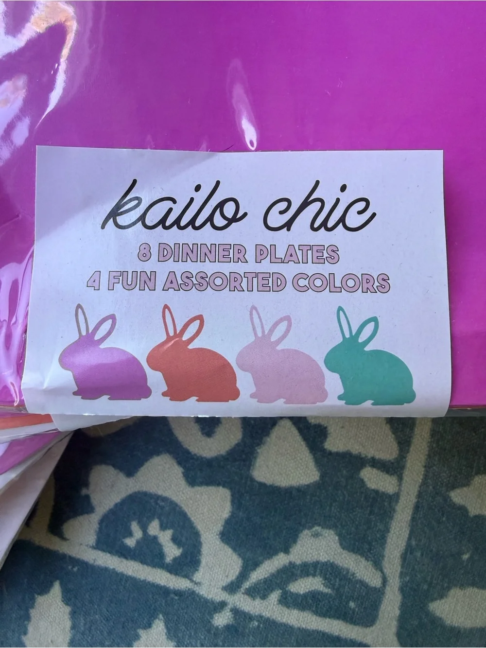kailo chic Pink Dinner Plates - Set of 8